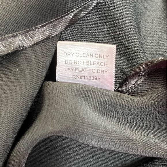 Aryn K Open Back Black Single Button Long Line Blazer Jacket Womens  Medium FLAW - Picture 9 of 14